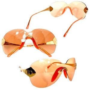 Dior orange/ peach and gold sunglasses